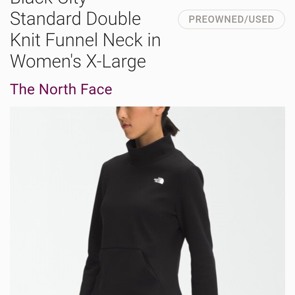 The North Face Women's Black Funnel Neck Sweater